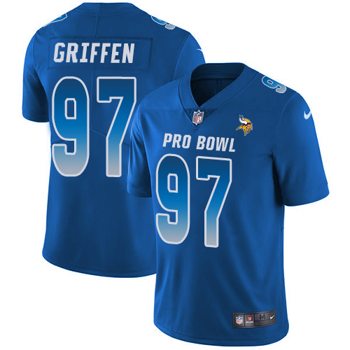 Nike Vikings #97 Everson Griffen Royal Youth Stitched NFL Limited NFC 2018 Pro Bowl Jersey - Click Image to Close